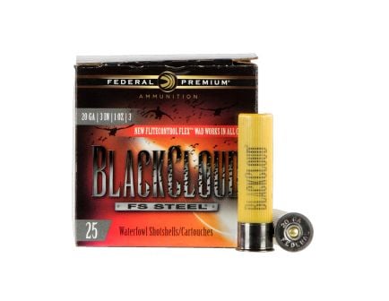 Federal Black Cloud 20 ga 3" 1 oz. #3 25 Shotshells - PWBX209 3