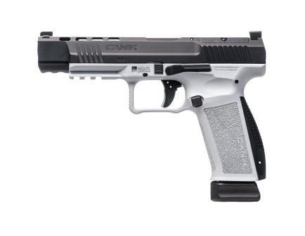 CANIK TP9 9mm Pistol, 5.2" Barrel, 3 Dot Sights, Black, White - HG6977N