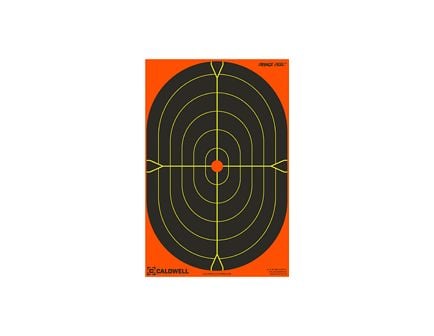 Caldwell Adhesive Orange Peel Silhouette Target, 12" x 18", Orange/Black, 5-Pack 1175517