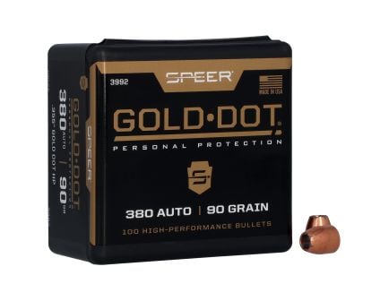 Speer Ammunition Gold Dot, .355 Diameter, 9mm, 90 Grain, Hollow Point, 100 Count