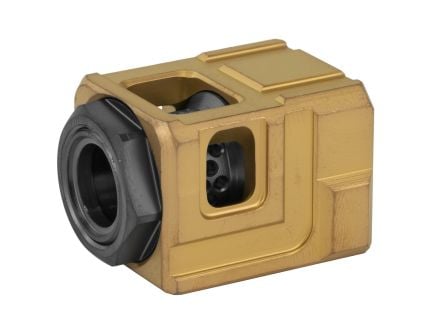 Chaos Gear Supply Qube Compensator, Gold/Black, 1/2X28 Thread Pitch