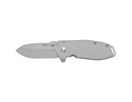 CRKT SQUID ASSISTED Silver Plain 2.37" Drop Point Knife - 2492