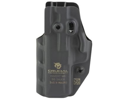Crucial Concealment Covert IWB, IWB fits Sig 365 X-Macro, Ambidextrous, Kydex Construction, Black