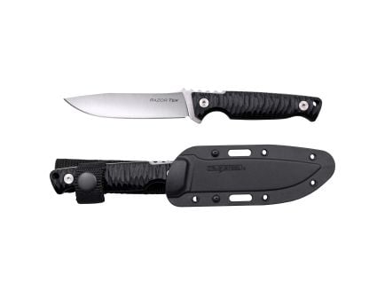 Cold Steel Razor Tek 4" Clip Point Fixed Blade Knife, Black - CSFX4RZR