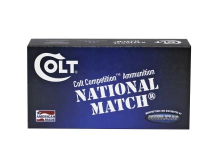 DoubleTap Colt National Match .45 ACP Ammunition, 50 Rounds FMJ 230Gr - 45A230FMJCT