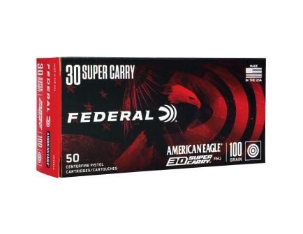 Federal American Eagle .30 Super Carry Ammunition, 50 Rounds FMJ 100Gr - AE30SCA