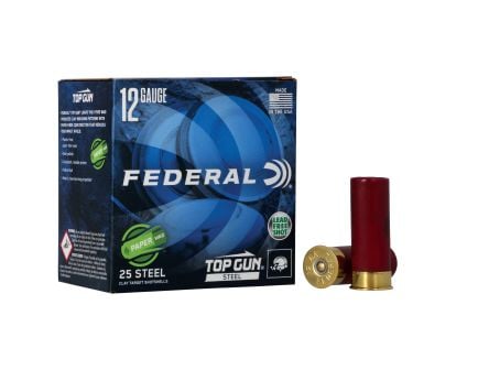 Federal Top Gun 12 Gauge Ammunition, 25 Rounds Steel Shot #7.5 - TG12WS1 7.5