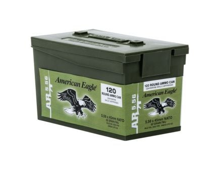 American Eagle Rifle 5.56 62 gr FMJBT 120 Rounds Ammunition - XM855 LPC120