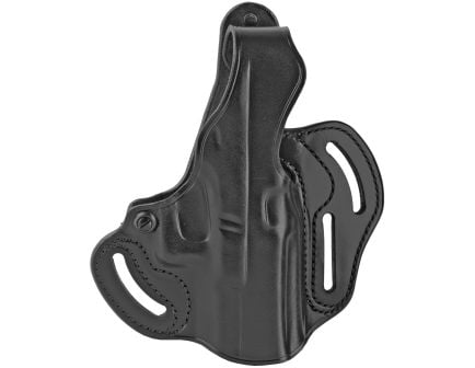 Galco Cop 3 Slot, Holster, Right Hand, Black, 4", Fits Glk19, 23, Premium Steerhide