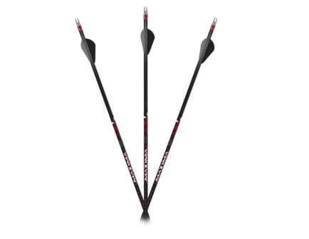 Carbon Express Maxima Sable RZ 32" 10.10 GPI 350 Spine Fletched Arrow, Black Pack of 6