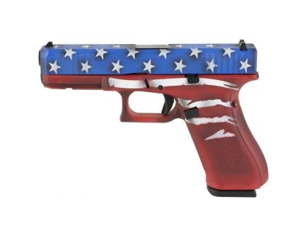 Glock 17 9mm Pistol, 4.49" Barrel, Fixed Sights, Red, Wht, Blu BW Flag - PA175S204