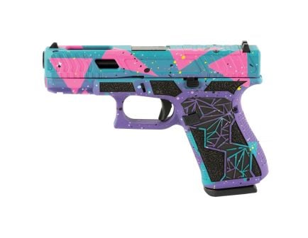 Glock G19 Gen 5 Compact 80's Day 9mm 4.02" 15rds, Purple/Cyan/Pink