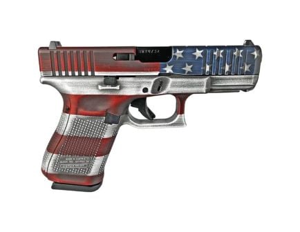 Glock G19 Gen 5 Custom US Colony Flag Compact 9mm 4.02" 15rds, US Colony Flag