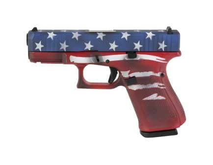 Glock 19 M.O.S. 9mm Pistol, 4.02" Barrel, Fixed Sights, Red, Wht, Blu BW Flag - PA195S204MOS