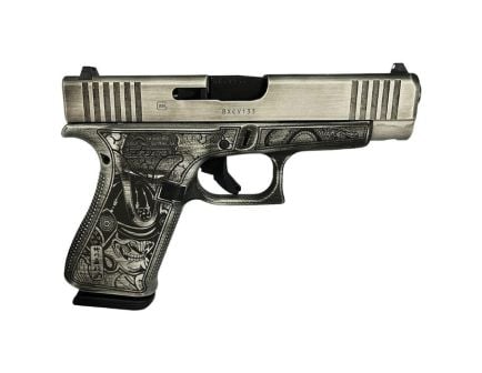 Glock G48 Custom Battle Worn/Bushido Compact 9mm 4.17" 10rds, Gray