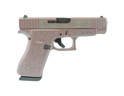 Glock G48 Custom Glock & Roses Compact 9mm 4.17" 10rds, Pink