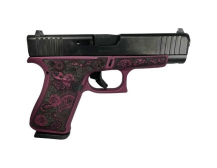 Glock G48 Custom Black Cherry Paisley Compact 9mm 4.17" 10rds, Black Cherry