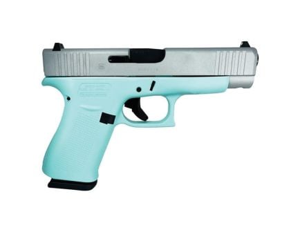 Glock G48 Custom Robin's Egg Blue /Crushed Silver Compact 9mm 4.17" 10rds, Robin's Egg Blue