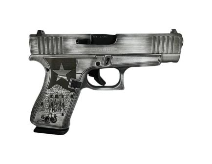 Glock G48 Custom Texas Silver Compact 9mm 4.17" 10rds, Texas Silver