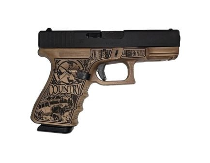 Glock G19 Gen 3 Custom Bourbon Country Compact 9mm 4.02" 15rds, Brown