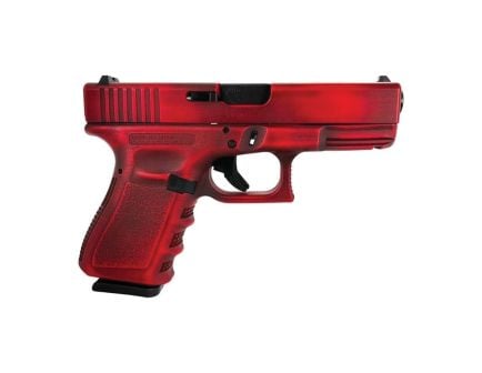 Glock G19 Gen 3 Custom Distressed Red Compact 9mm 4.02" 15rds, Distressed Red