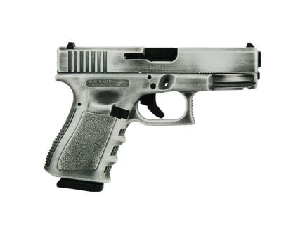Glock G19 Gen 3 Custom White Distressed Compact 9mm 4.02" 15rds, White