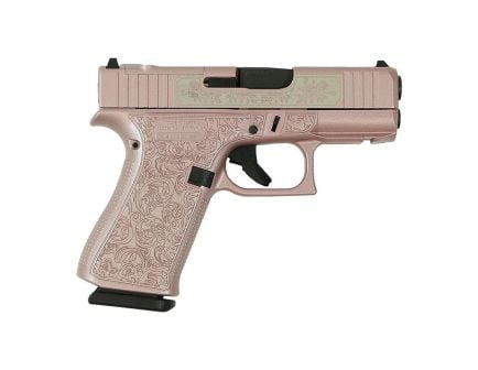 Glock G43X MOS Glock & Roses Subcompact 9mm 3.41" 10rds, Rose Gold