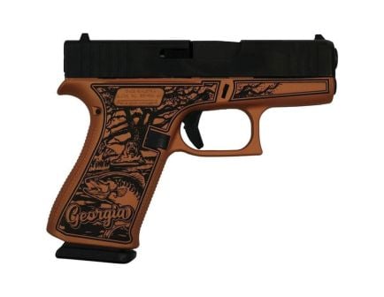 Glock G43X Custom Georgia Clay Subcompact 9mm 3.41" 10rds, Brown