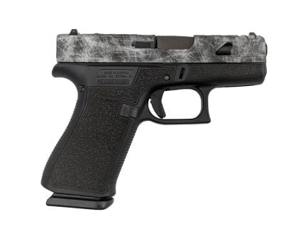 Glock G43X Custom Static Stippled/Sliver Marble Subcompact 9mm 3.41" 10rds