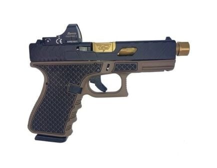 Glock G19 Gen 3 Custom Tarpon FDE/Gold Barrel Compact 9mm 4.60" 15rds, Flat Dark Earth