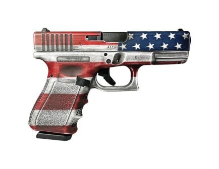Glock G19 Gen 3 Custom USA Flag 4 Color Compact 9mm 4.02" 15rds, USA Flag