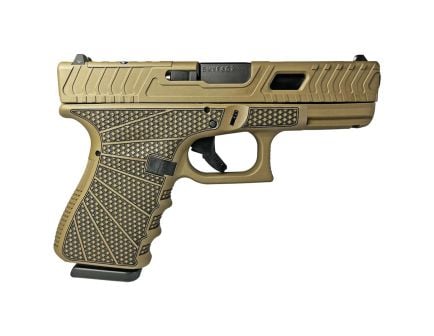 Glock G19 Gen 3 Custom Jimbo Ripple Stippled Compact 9mm 4.02" 15rds, OD Green