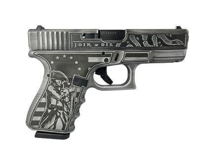 Glock G19 Gen 3 Custom Live or Die Patriot Gray Compact 9mm 4.02" 15rds, Patriot Gray