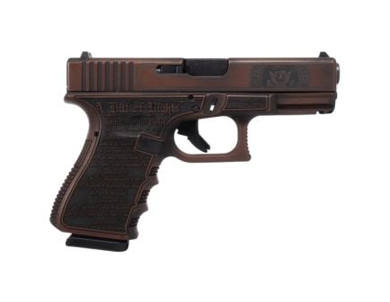 Glock G19 Gen 3 Custom Trump 2024 Compact 9mm 4.02" 15rds, Distressed Red