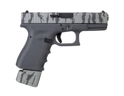 Glock G19 Gen 3 Custom Sniper Grey/Tiger Stripe Extended Mag Compact 9mm 4.02" 17rds, Sniper Gray