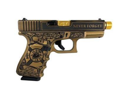 Glock G19 Gen 3 Custom 9/11 Tribute Compact 9mm 4.02" 15rds, 9/11 Tribute Gold