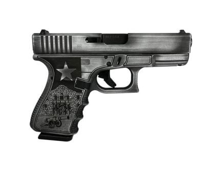 Glock G19 Gen 3 Custom Texas Silver Compact 9mm 4.02" 15rds, Texas Silver
