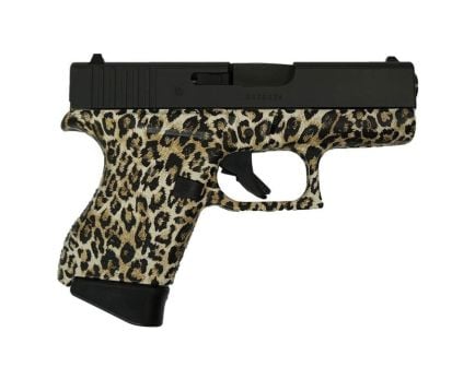 Glock G43 Custom Leopard Print Subcompact 9mm 3.41" 6rds, Leopard Print