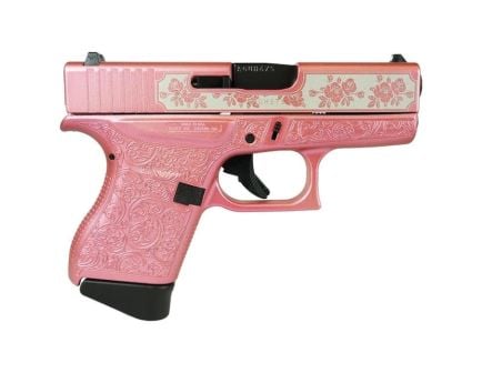 Glock G43 Custom Glock & Roses Medusa Pink Subcompact 9mm 3.41" 6rds, Medusa Pink