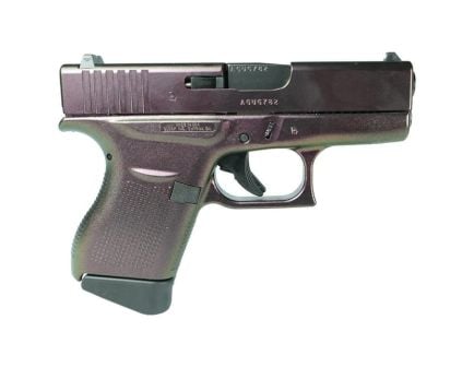 Glock G43 Custom Shimmering Razorback Subcompact 9mm 3.41" 6rds, Purple