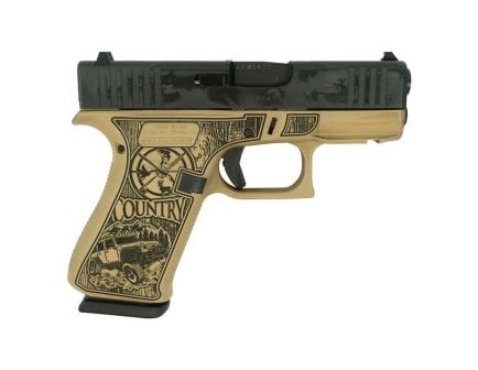 Glock G43X Custom Country Subcompact 9mm 3.41" 10rds, Sand