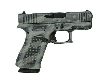 Glock G43X USA Flag Subcompact 9mm 3.41" 10rds, Distressed Gray