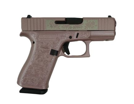 Glock G43X Glock & Roses Subcompact 9mm 3.41" 10rds, Pink
