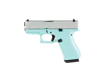 Glock G43X Subcompact 9mm 3.41" 10rds, Robin's Egg Blue