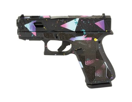 Glock G43X Subcompact 9mm 3.41" 10rds, Black/Cyan/Purple