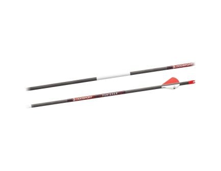 Bloodsport Arrows Punisher 31" 10.10 GPI 350 Spine Arrow, Black Pack of 6