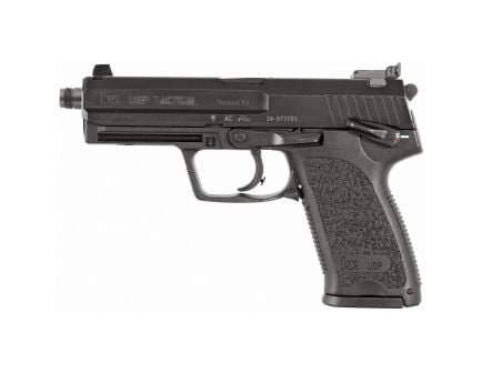 HK USP 9mm Pistol, 4.86" Barrel, Adjustable Night Sights, Black - 81000348