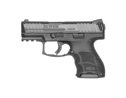 HK VP9SK 9mm Pistol, 3.39" Barrel, 3 Dot Sights, Black - 81000653