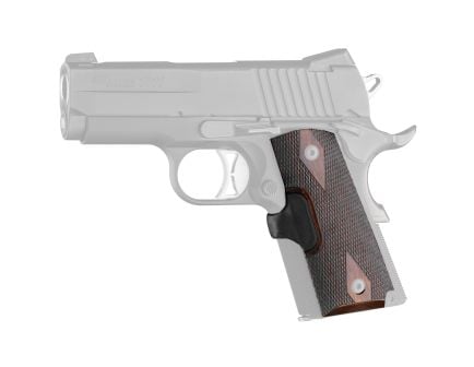 Hogue LE (Laser Enhanced) Grips, Red Laser, Blackwood Grips, Fits 1911 Officers Model