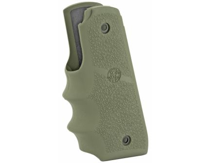 Hogue Rubber Grip with Finger Grooves, Fits Ruger 22/45 MKIV, OD Green